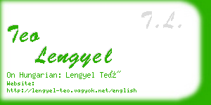 teo lengyel business card